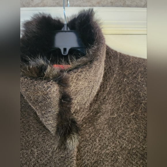 Itala Testino Alpaca wool and rabbit four  3/4 jacket coat size M.Made in Peru. - Picture 8 of 10